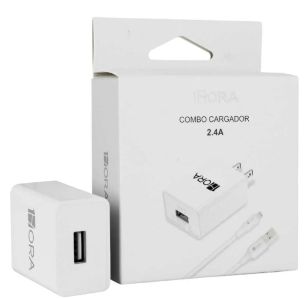 1HORA Combo Cargador Iphone 1M 2.4A GAR143 – Mishop