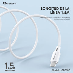 CDMX-Cable Tipo C A Tipo C cargador rápido CBC100 PARA IPHONE 15