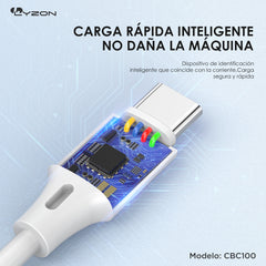 CDMX-Cable Tipo C A Tipo C cargador rápido CBC100 PARA IPHONE 15