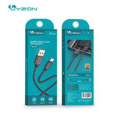 CDMX-Cable Salida Tipo C Cargador Rápido CBC180