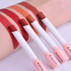 Set De 4 Labiales Tonos Tierra En Forma De Cigarrillo R018