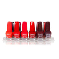Esmalte Para Uñas N8011 #31 tonos rojos (24 Pzas)