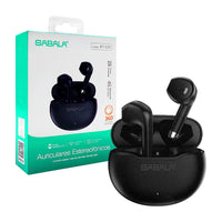Audífonos inalámbricos tipo earphones con detalles en color metálico, estuche de carga redondo con entrada tipo c, variedad de colores / st-530