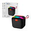 Bocina pequeña, cuadrada y curvada, con doble altavoz inalámbrica bluetooth con luz rgb - WG-185