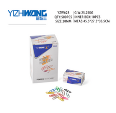 Cajita de clips/Sujetapapeles de colores 28mm - PPWJ-C28MM