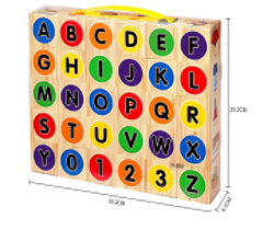 Juego de bloques de letras 5x5x5 - CLWJ-CLB30A