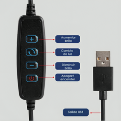 Aro de luz doble color FRIA O CALIDA 12" DP-1032