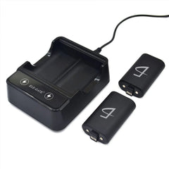 Juego de 2 baterías recargables compatibles con Xbox one s/x con base de carga doble y cable usb 2800mAh / ch.gm.09 - Mishop Mexico