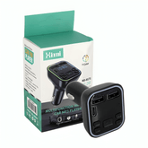 Transmisor bluetooth fm multifuncional para carro automóvil con pantalla digital, luz led rbg + 2 puertos usb y ranura para tf / xo - 8171 - Mishop Mexico