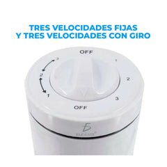Ventilador ele - gate tipo torre de 29 pulgadas con giro de 90°, 3 velocidades y consumo de 50 watts / clr.61 - Mishop Mexico