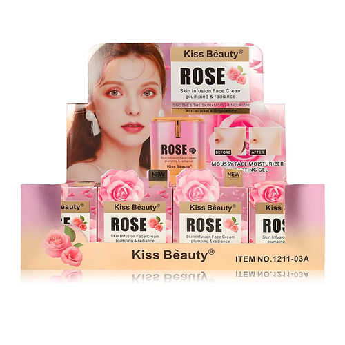 (12 piezas) Crema para rostro con agua de rosas 1211-03a SANIYE Imagen principal del producto