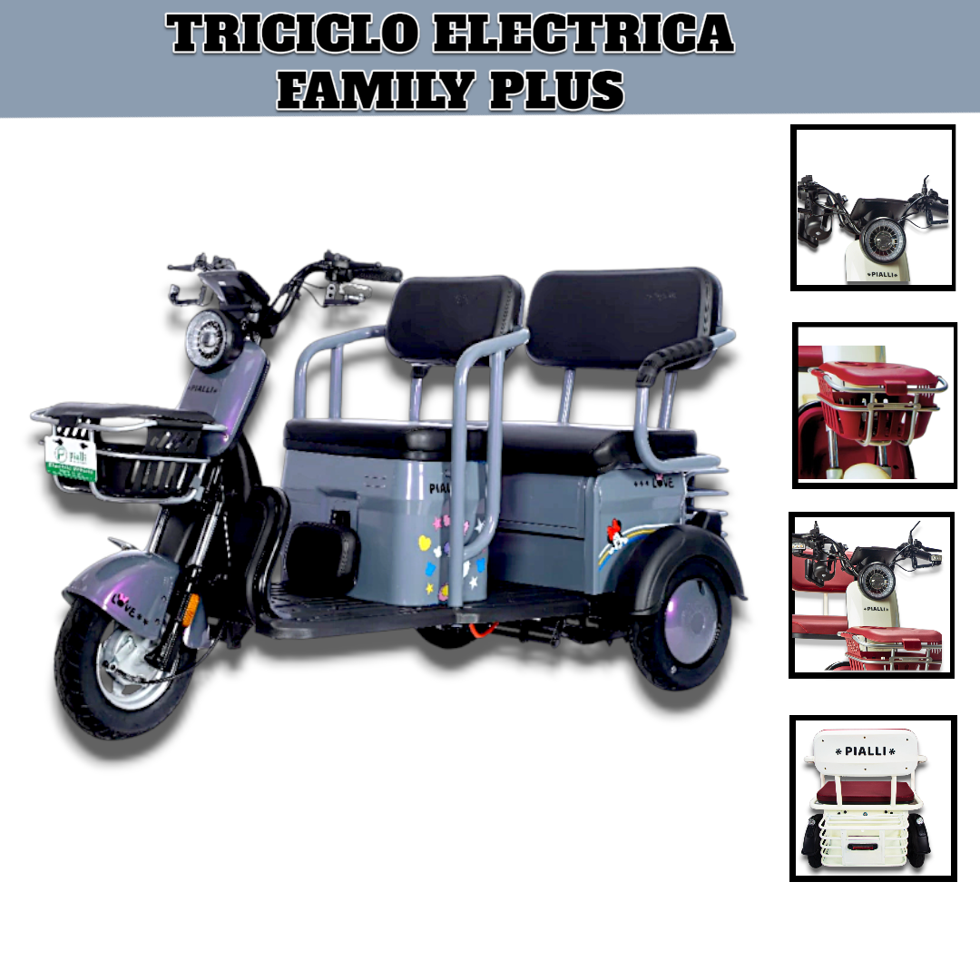 FAMILY PLUS TRICICLO ELÉCTRICO PIALLI Imagen principal del producto