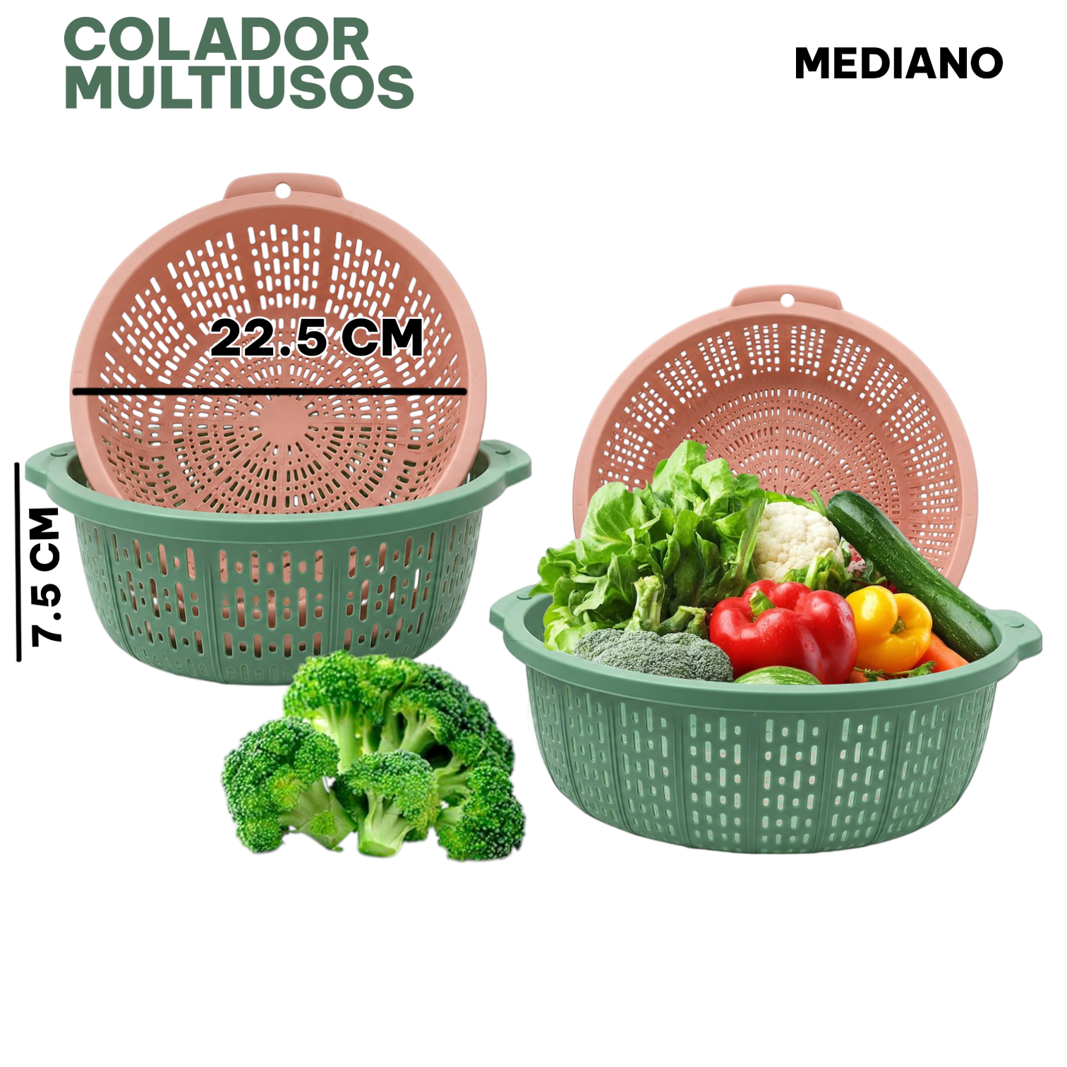 COLADOR PLASTICO/COLADOR MULTIUSOS Imagen principal del producto