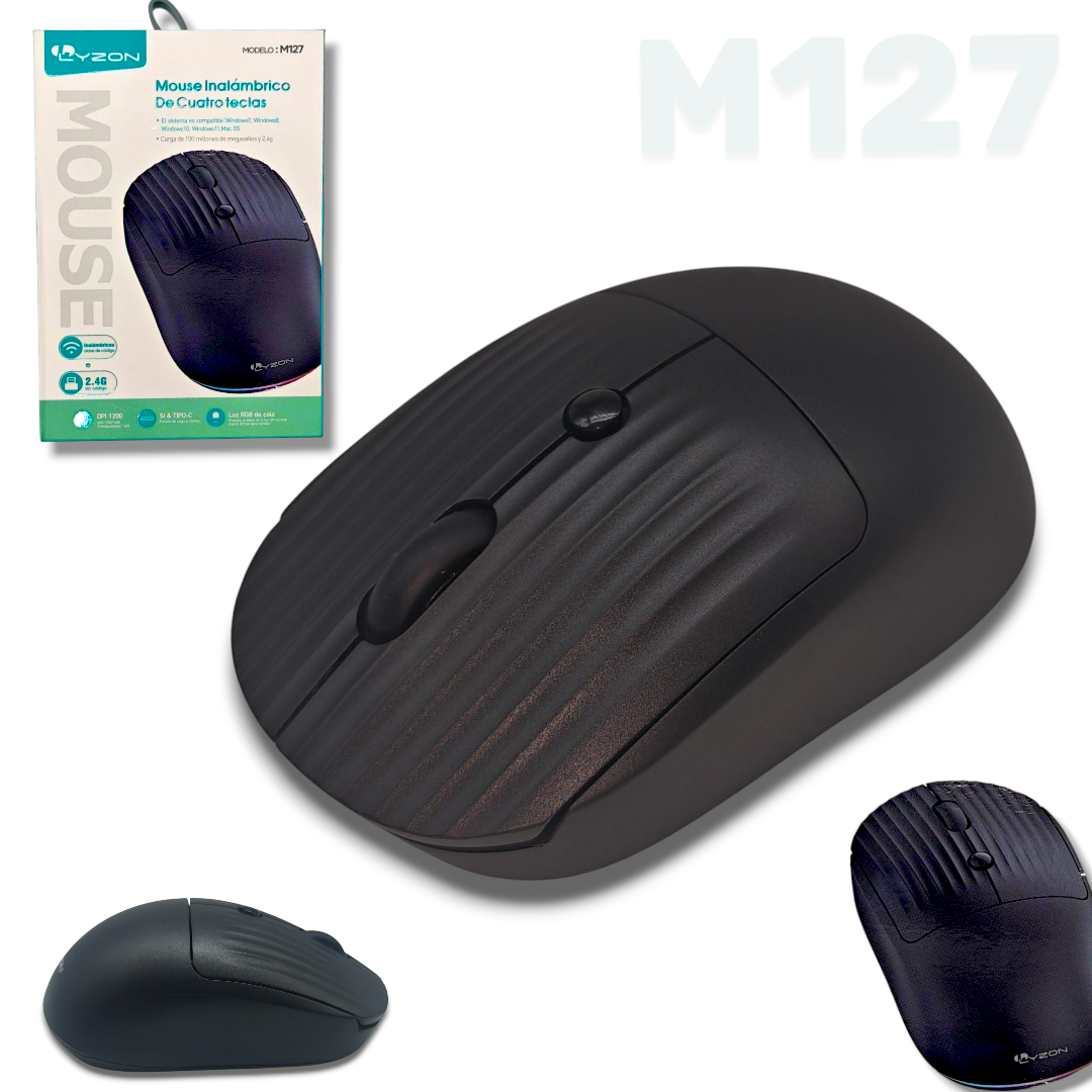 MOUSE INALAMBRICO LED LYZON M127 Imagen secundaria del producto