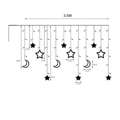GUIRNALDAS DE ESTRELLAS Y LUNAS MULTICOLOR  DP-1067