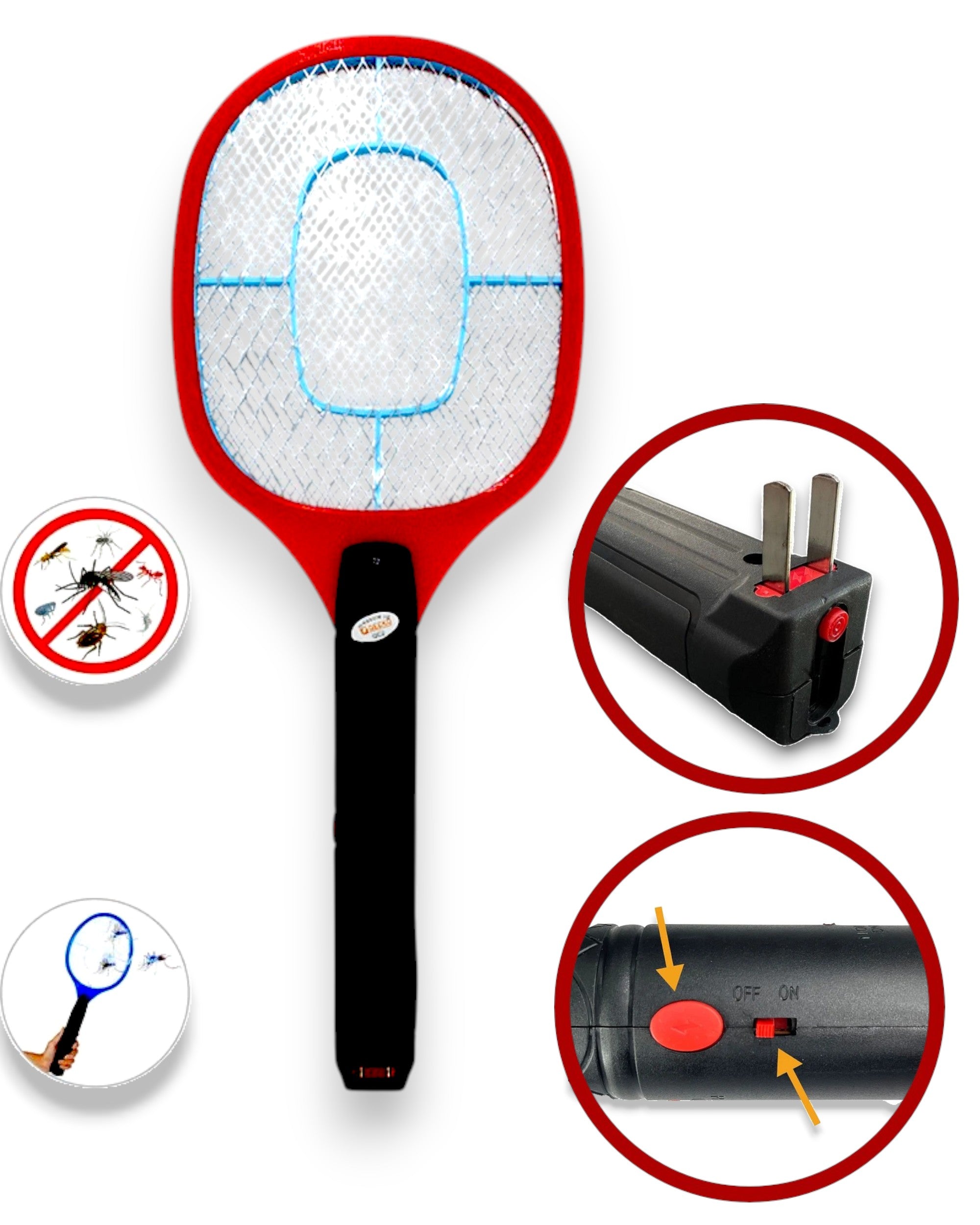 RAQUETA MATA MOSQUITO RECARGABLE GECKO  LTD-026 Imagen principal del producto