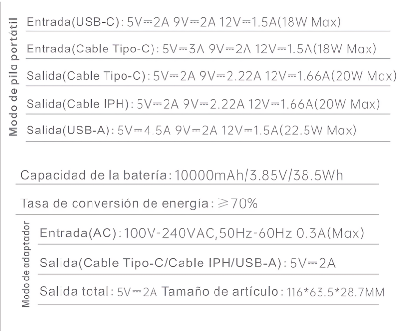 POWEBANK TRAVELER 1 Imagen secundaria del producto