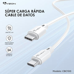 Cable Tipo C A Tipo C cargador rápido CBC100