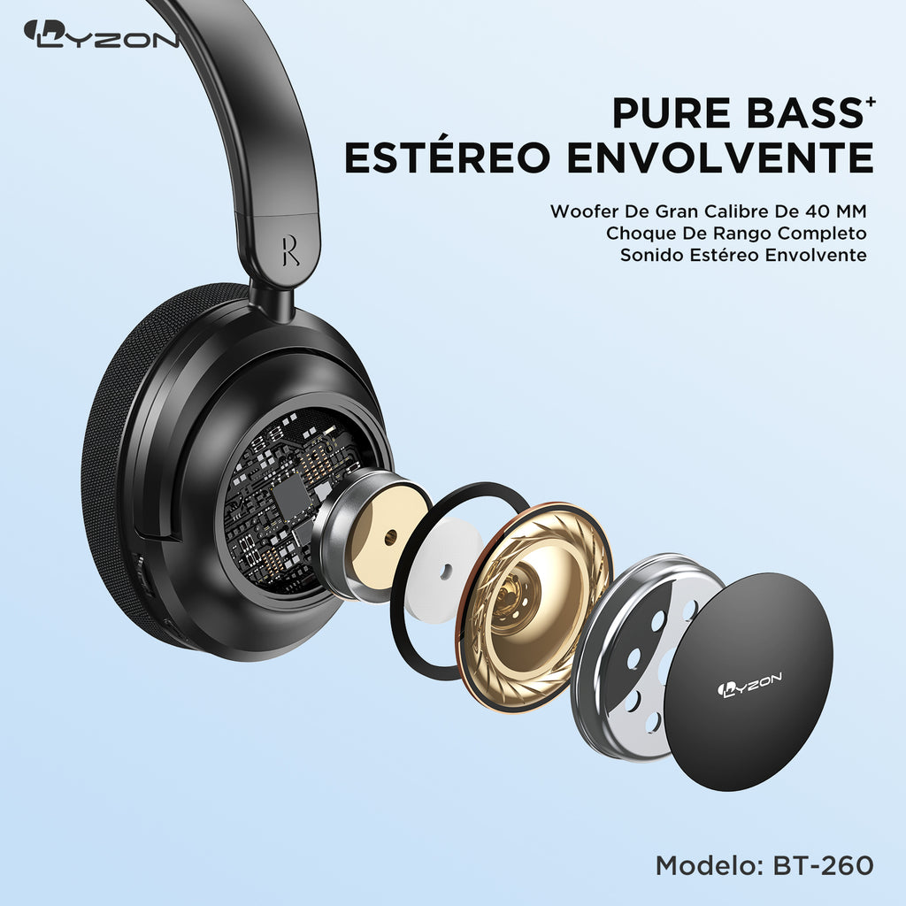 CDMX-Audífono De Diadema Bluetooth BT-260