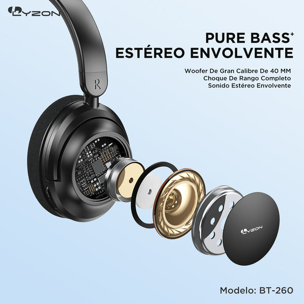 CDMX-Audífono De Diadema Bluetooth BT-260