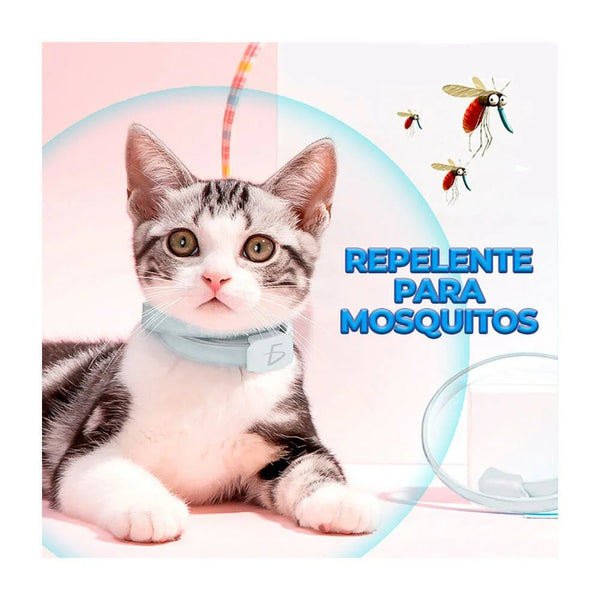 1pza Collar ajustable repelente ele - gate anti pulgas, garrapatas y mosquitos para gatos - mas.24.gatos - Mishop Mexico