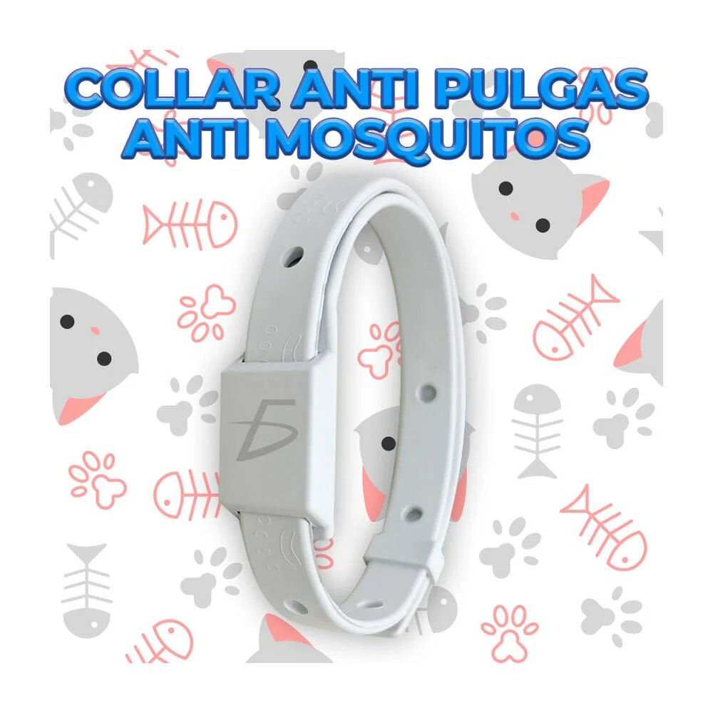 1pza Collar ajustable repelente ele - gate anti pulgas, garrapatas y mosquitos para gatos - mas.24.gatos - Mishop Mexico