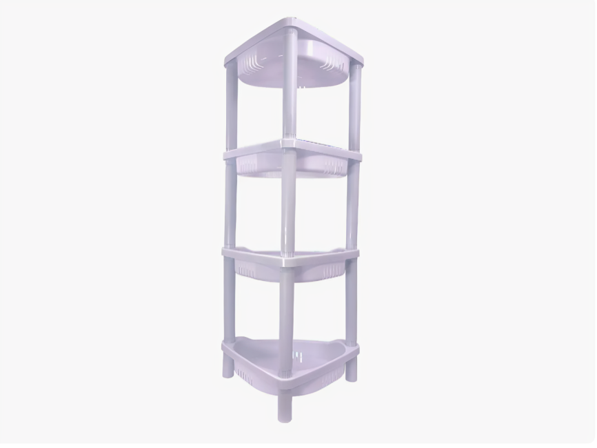 Estante Esquinero Plastico 4 Niveles Desarmable Hogar ZWJ001-4 Imagen principal del producto