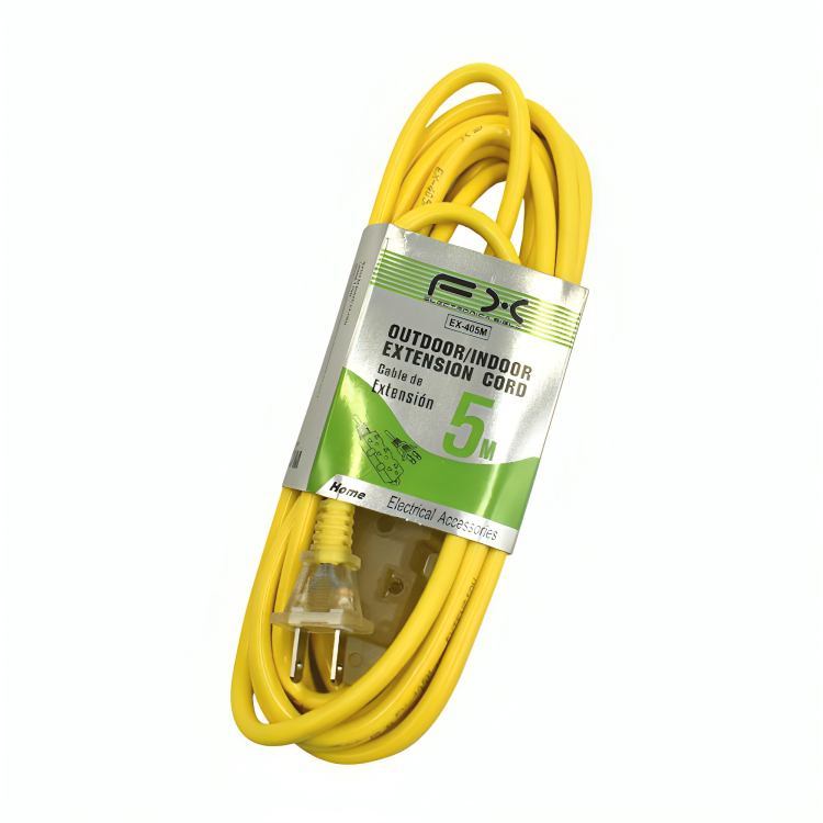 Extensión eléctrica amarilla de 5 metros con 3 contactos FX EX-405M Imagen principal del producto