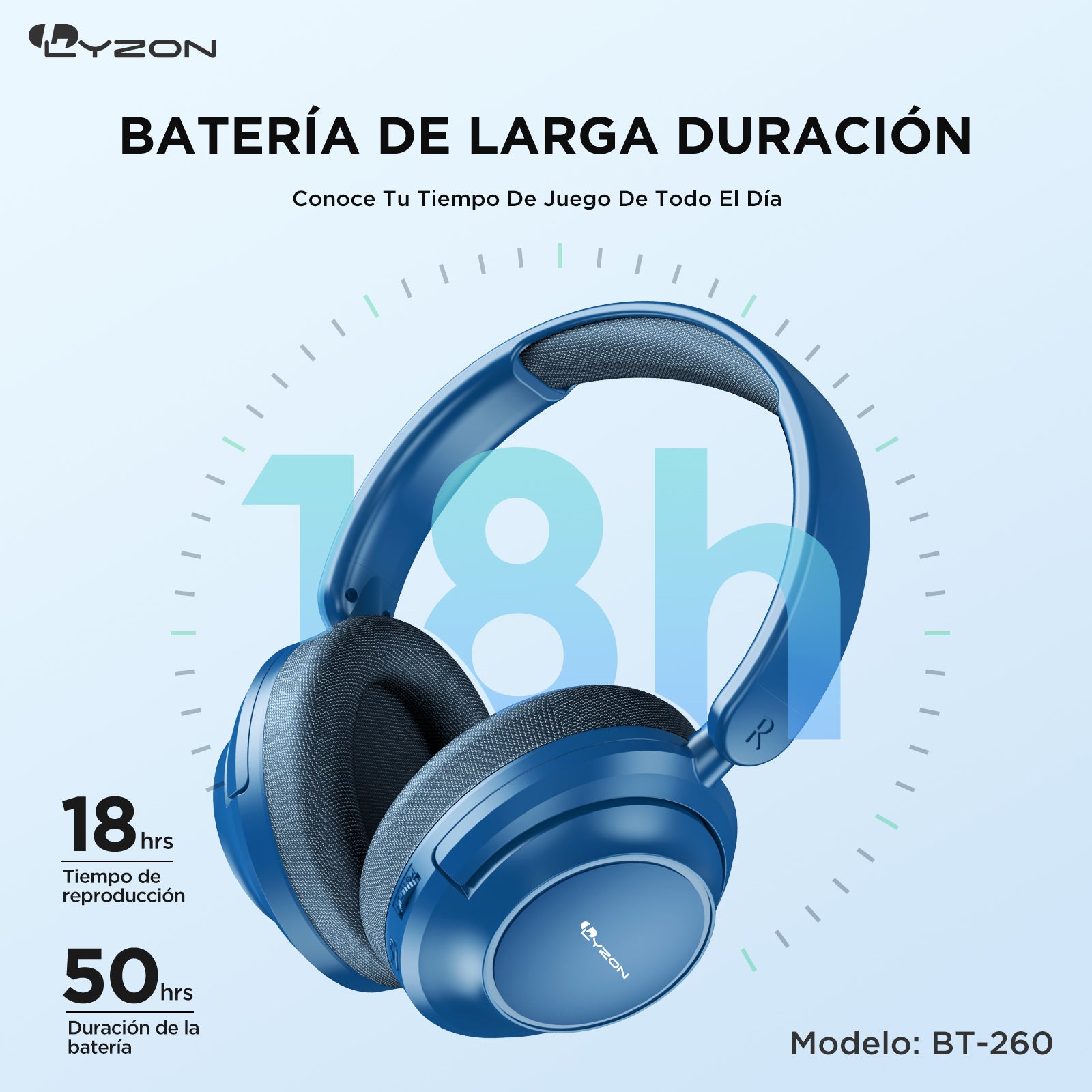 Audífono De Diadema Bluetooth BT-260