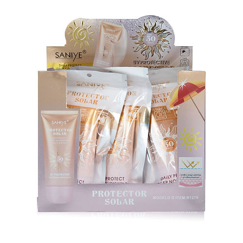 (12 pzas) Bloqueador Solar spf50 R1279 SANIYE Imagen principal del producto