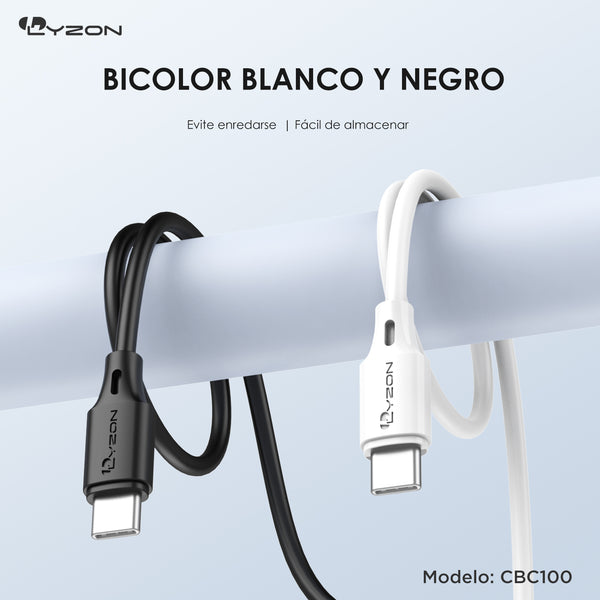 CDMX-Cable Tipo C A Tipo C cargador rápido CBC100 PARA IPHONE 15