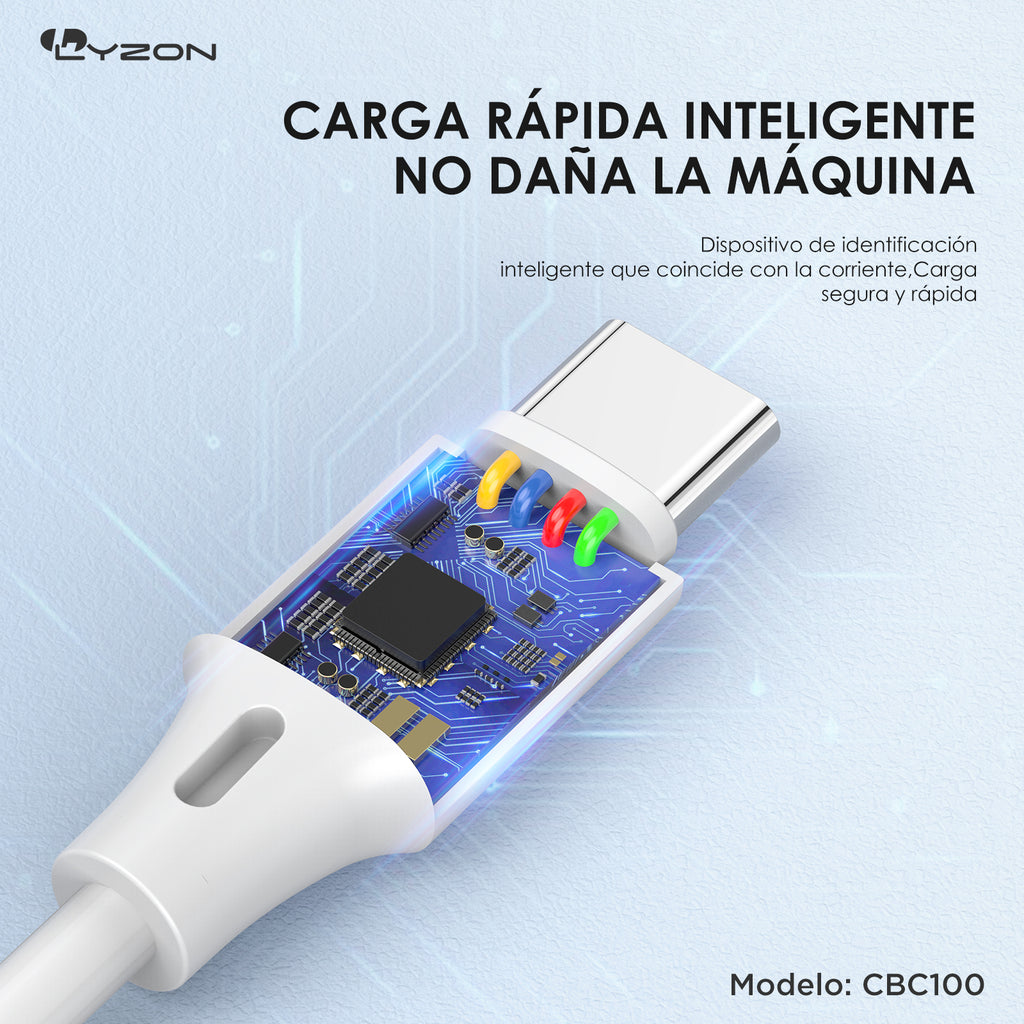 CDMX-Cable Tipo C A Tipo C cargador rápido CBC100 PARA IPHONE 15