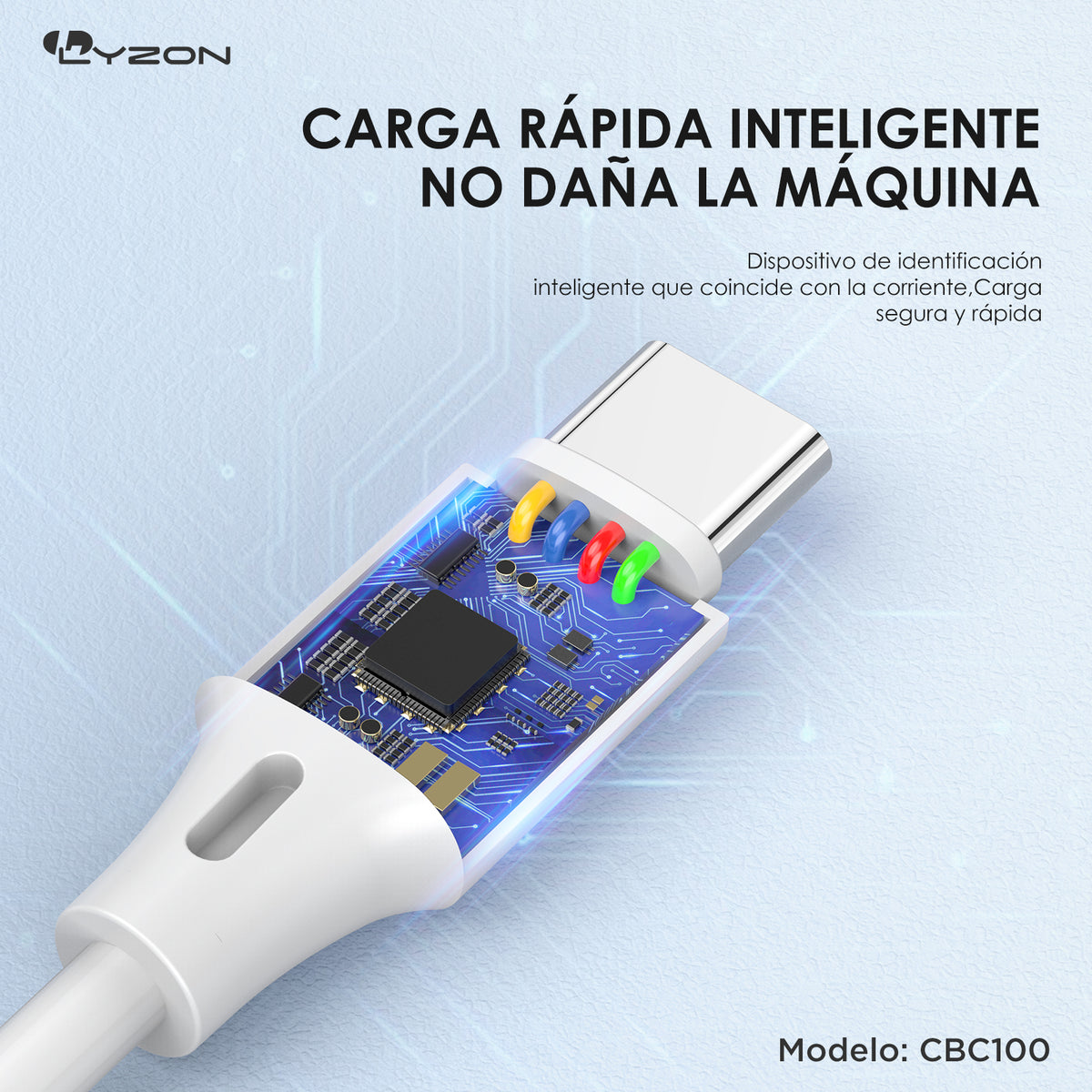CDMX-Cable Tipo C A Tipo C cargador rápido CBC100 PARA IPHONE 15