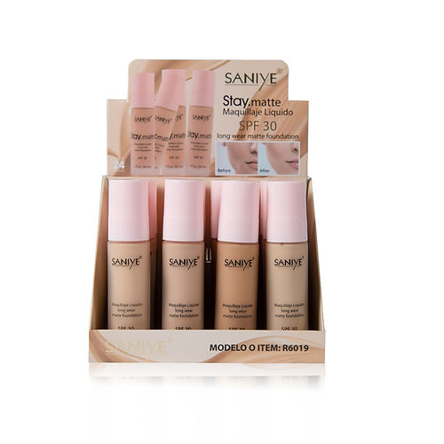 (12 pzas) Maquillaje Líquido Mate R6019 SANIYE Imagen principal del producto
