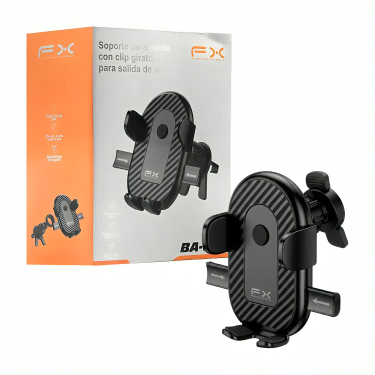 Soporte universal de celular para rejilla del carro con clip giratorio BA-019