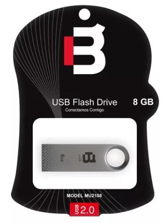 Memoria 8GB USB BLACK PLATA