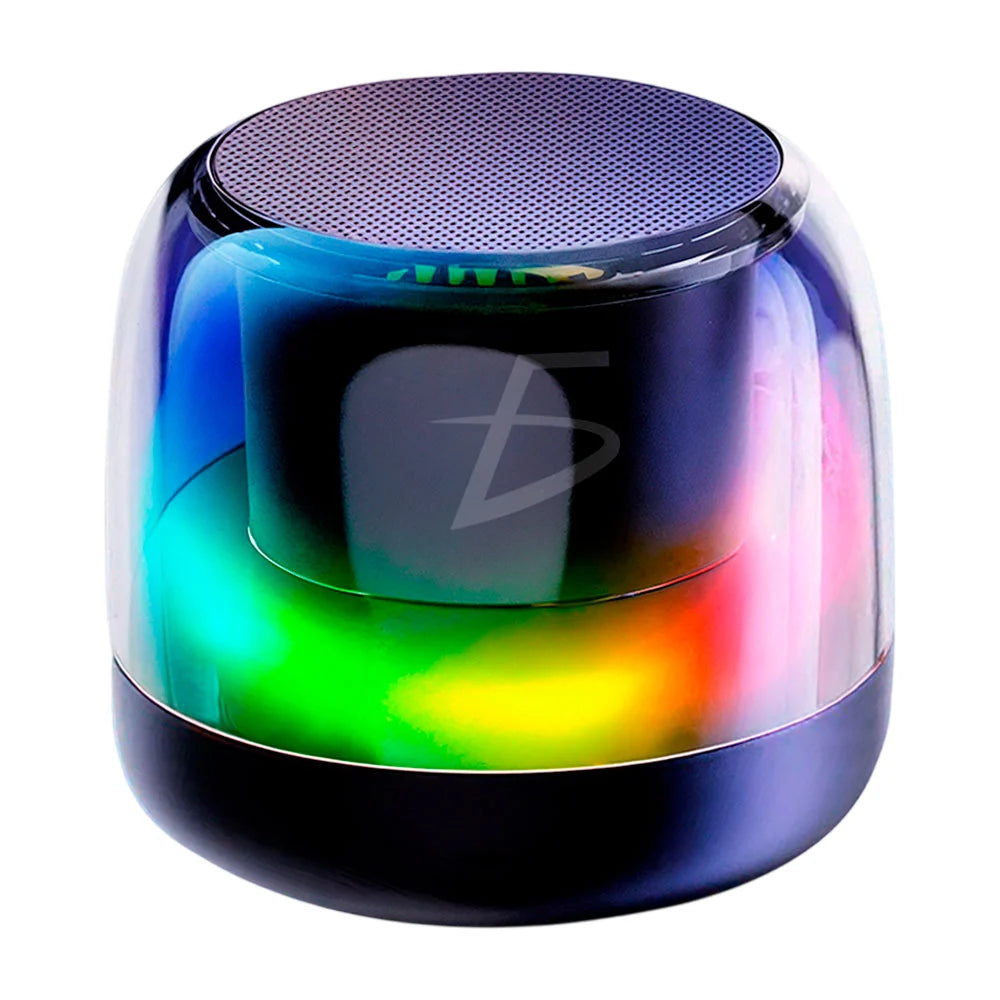 Bocina altavoz portátil con luz rgb, sonido envolvente 360, 5w y 10 m de alcance - BC.D18 Imagen principal del producto