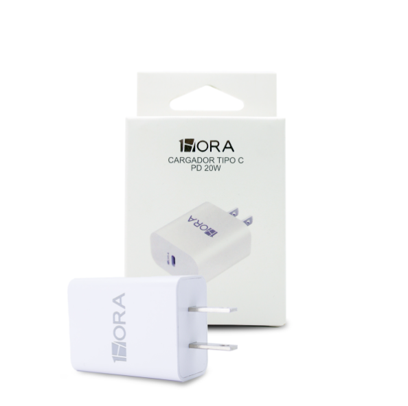 1HORA Cubo Cargador Con Puerto Tipo C De 20w GAR152 Imagen secundaria del producto