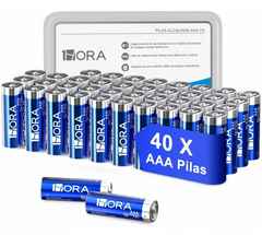 1HORA Paquete De 40 Pilas Baterías Alcalinas AA GAR131