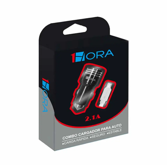1HORA Cargador Para Auto Metálico GAR089 Imagen principal del producto