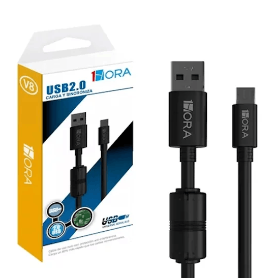 1HORA Cable Tipo v8 CAB031-B Imagen principal del producto