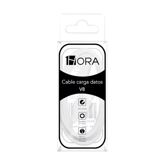 1HORA Cable Micro USB V8 1m CAB186 Imagen principal del producto