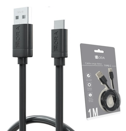 1HORA Cable Usb Tipo C Uso Rudo Carga Rapida CAB184 Imagen principal del producto