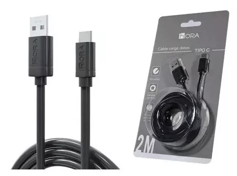 1HORA Cable USB C 2M 2.1A CAB185