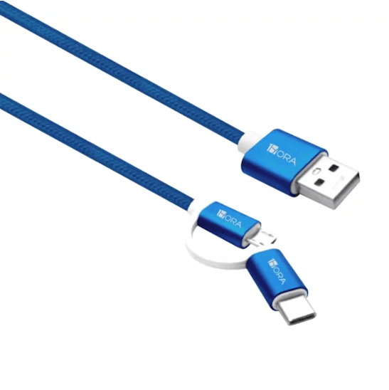 1HORA Cable Con Entrada Tipo C y V8 CAB218 Imagen secundaria del producto