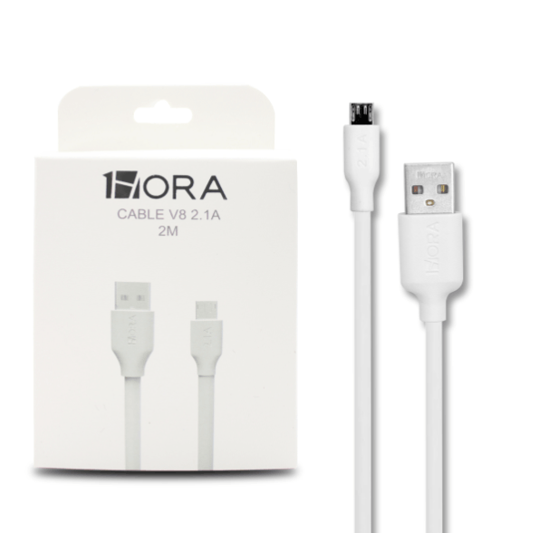 1HORA Cable Tipo V8 Para Carga 2.1A 2M CAB245 Imagen principal del producto