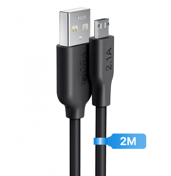 1HORA Cable Tipo V8 Para Carga 2.1A 2M CAB245 Imagen secundaria del producto