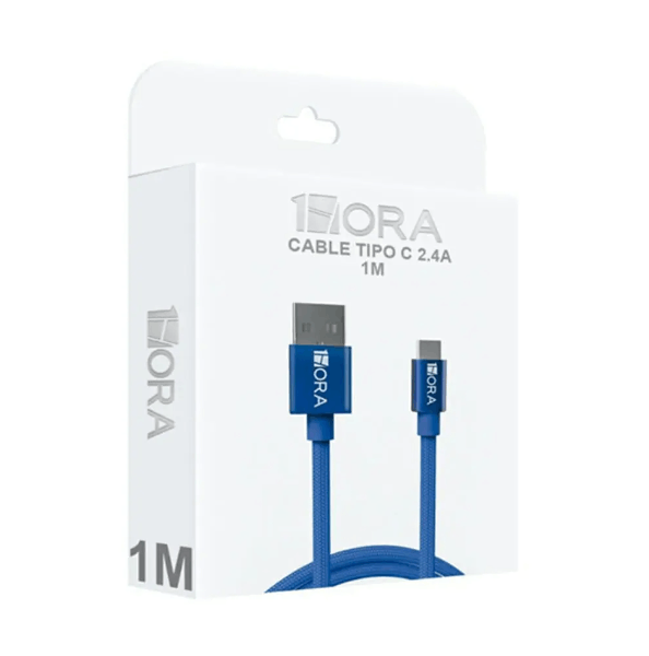 1HORA Cable Tipo C De 1 Metro Para Carga 2.4a CAB249 Imagen principal del producto