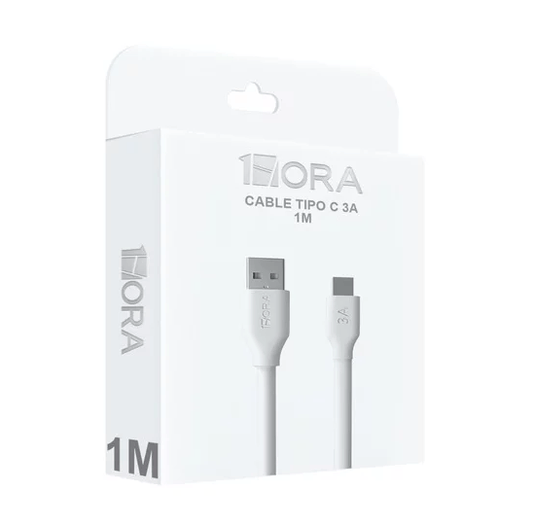 1HORA Cable USB Tipo C 1M 3A CAB251