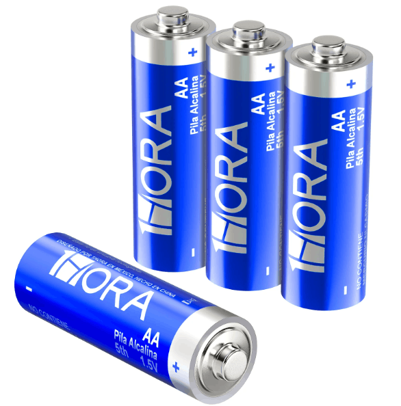 1HORA Paquete De 4 Pilas Baterías Alcalinas AA GAR136